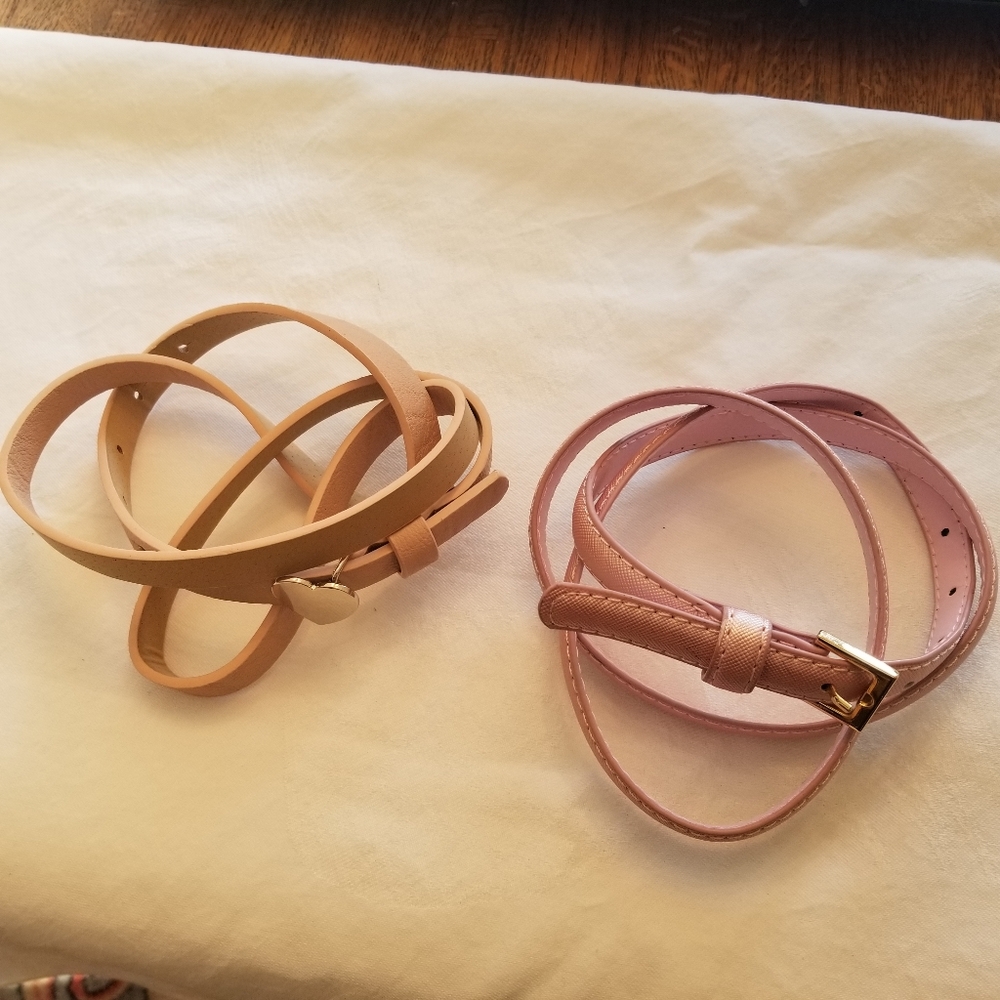 NWOT 2 Pink Belts (L/XL)